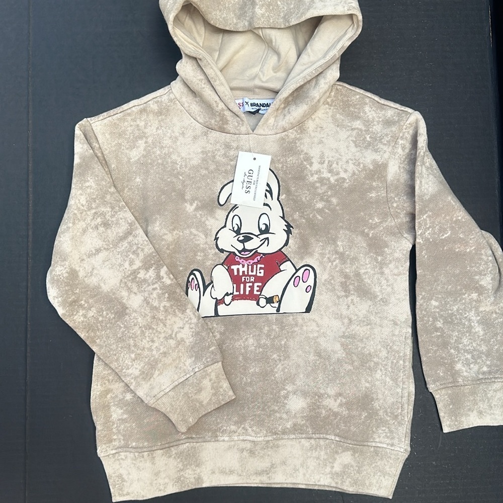 New GUESS Washed Bunny Hoodie (Kids 7-16)